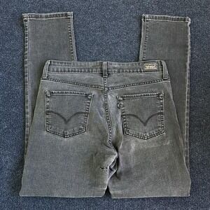 Levi's Jeans Womens 28 Charcoal Gray Wash Mid Rise Skinny Slim Stretch Denim